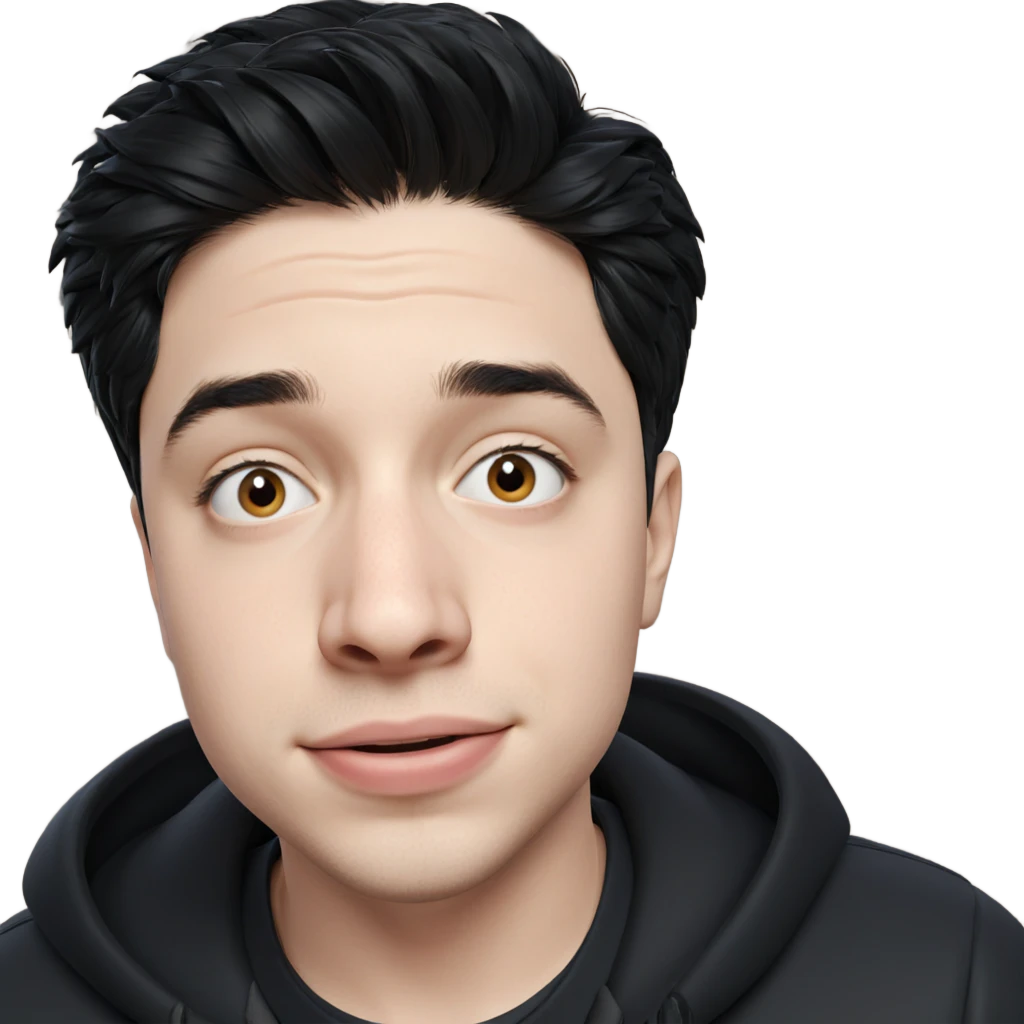 black haired boy indoors emoji