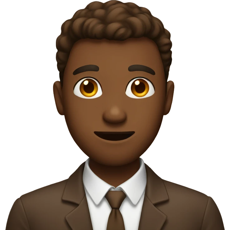 brown guy with learvheart eyes emoji