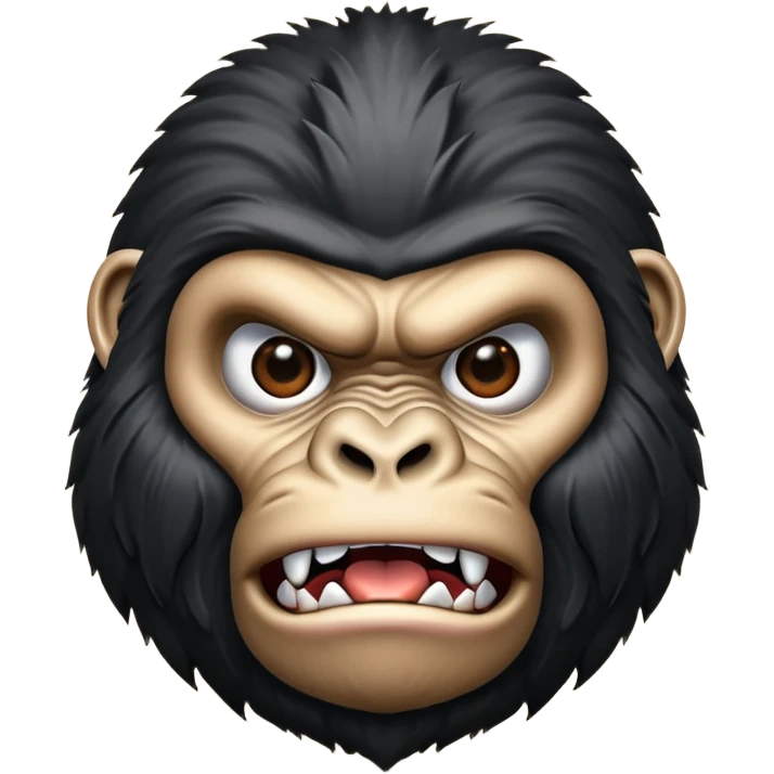 A gorilla angry face symbol with realstick  emoji