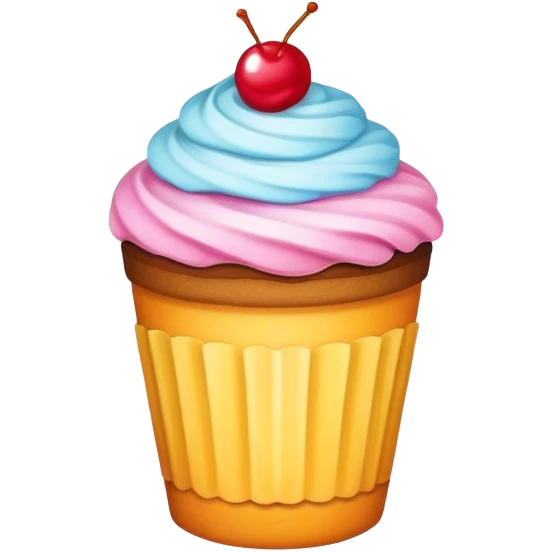 small plastic cup with cake emoji