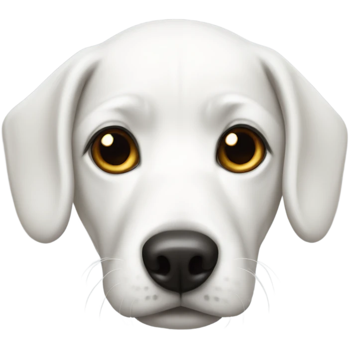 White dog with black spot emoji