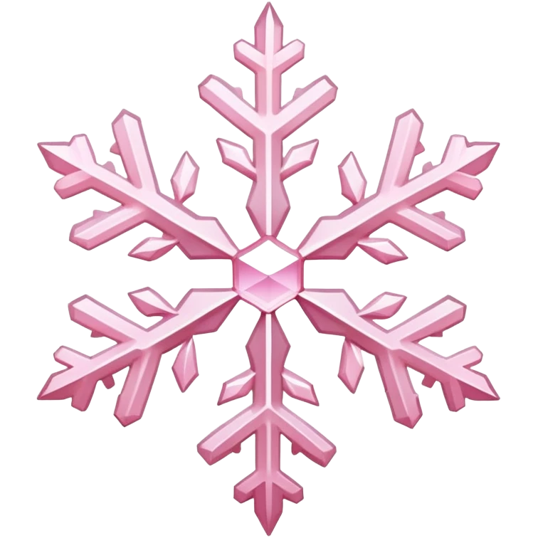 Baby pink snowflake emoji