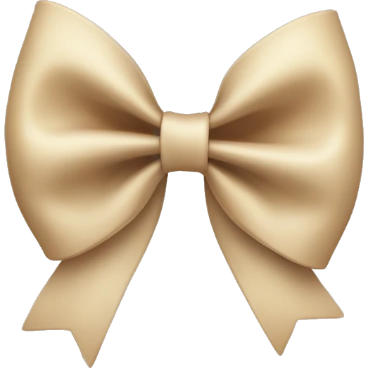 Christmas asthetic beige bow emoji