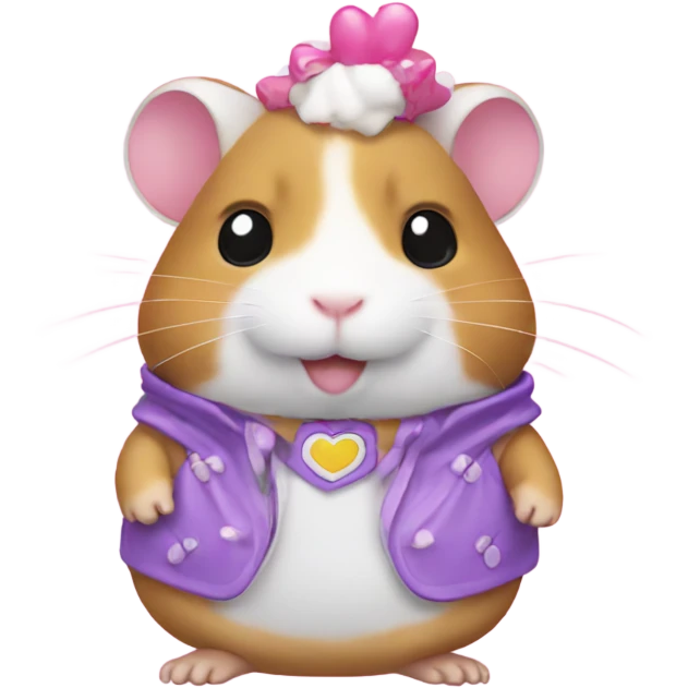 Hamster in hello kitty costume  emoji