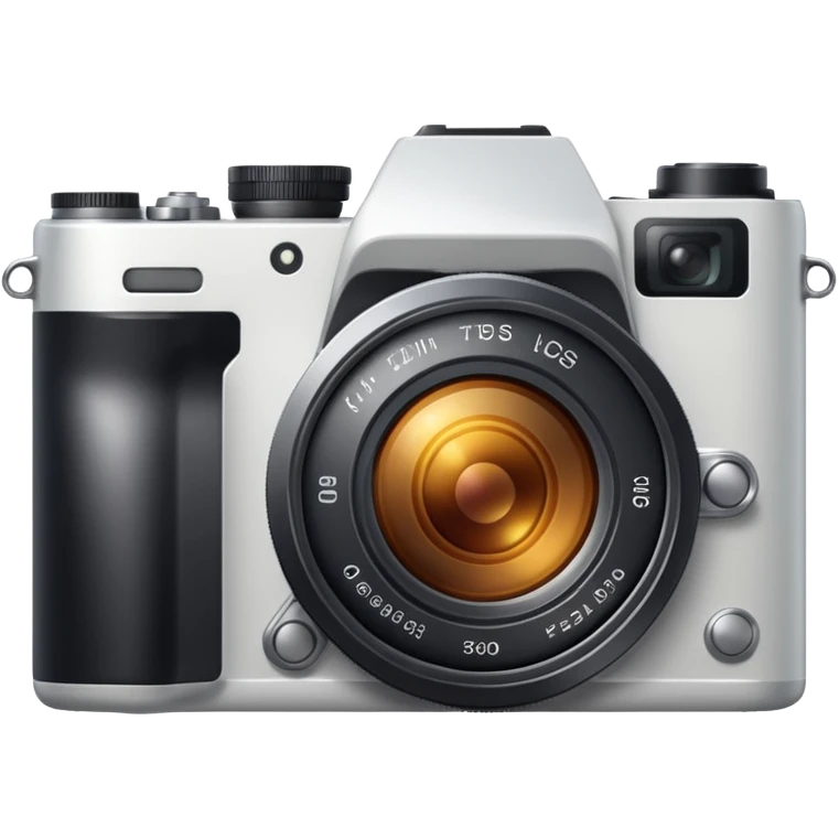 Mirrorless white camera
 emoji