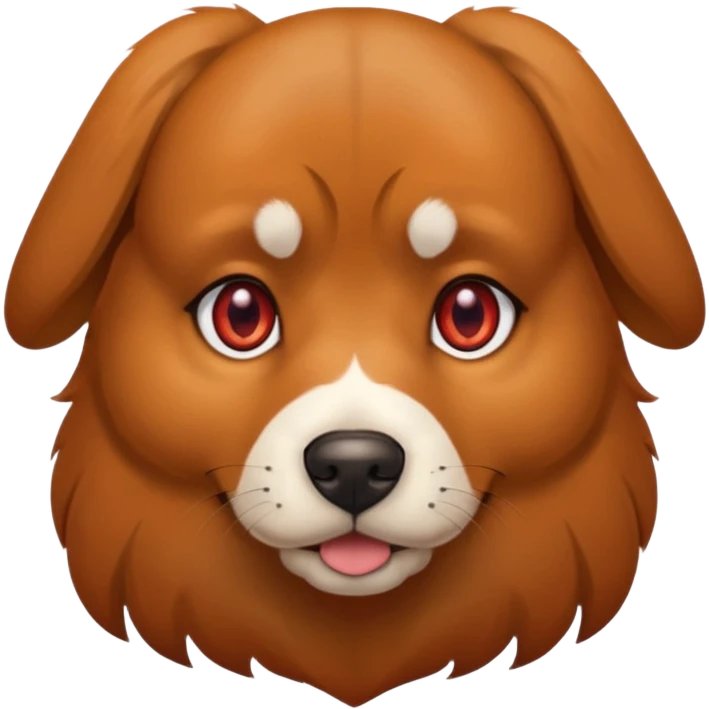 red eyed dog emoji