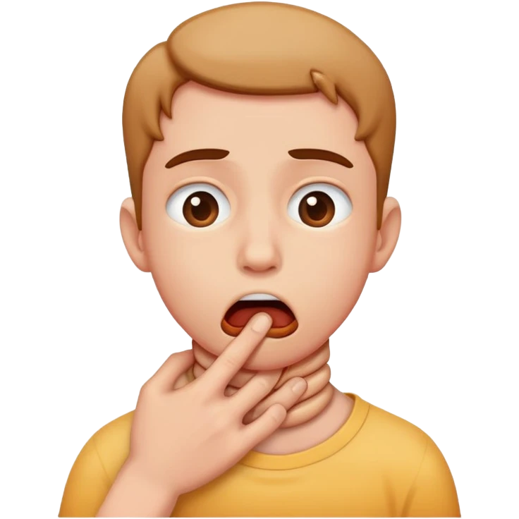 A person chocking themselves emoji