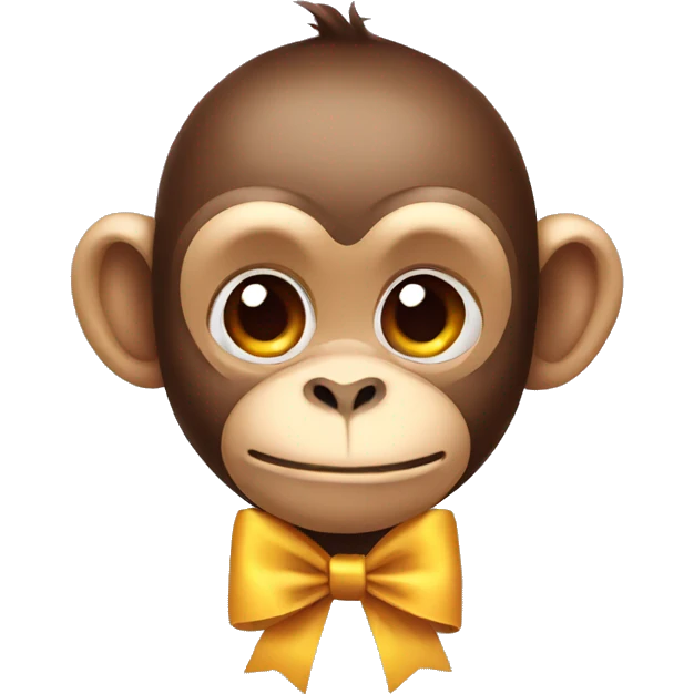 Monkey with bow emoji