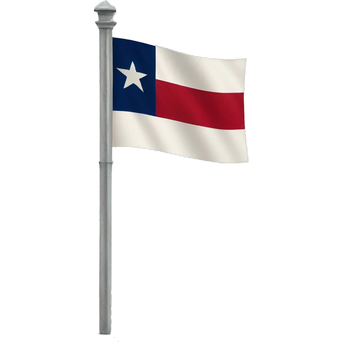 texas flag with flagpost emoji