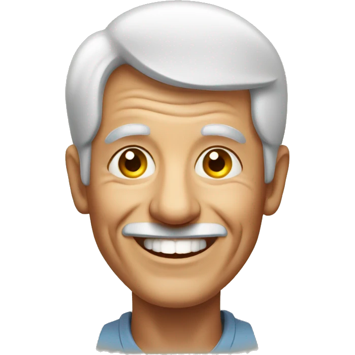 happy elderly man portrait emoji