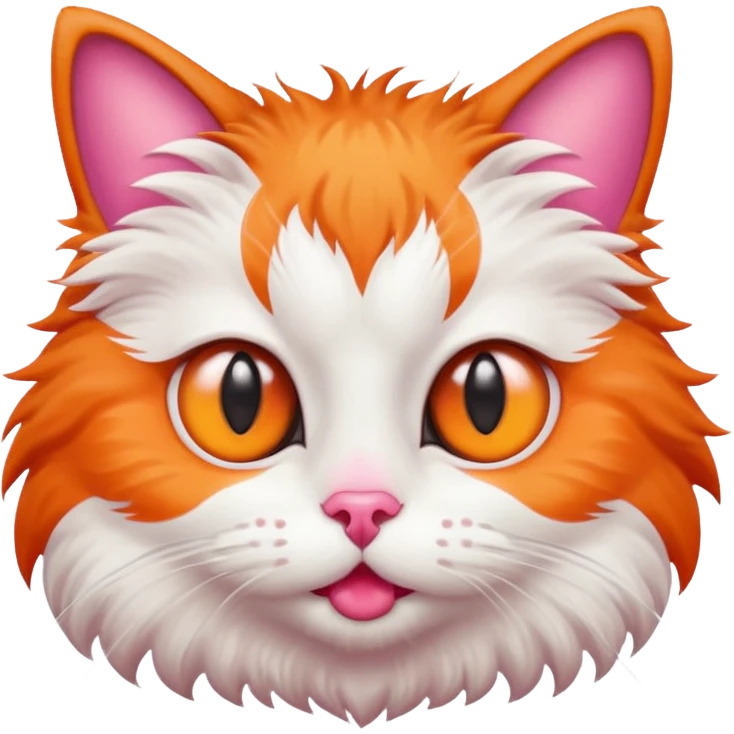 A crazy cat emoji