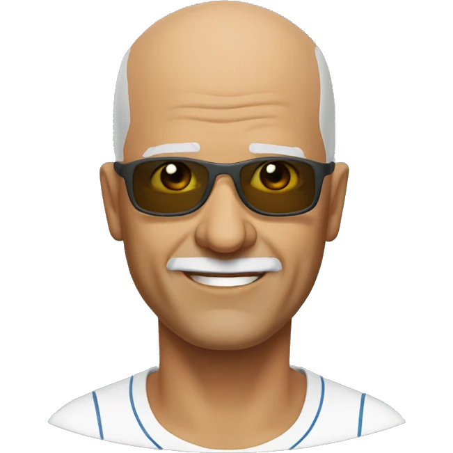 65yo man tennis bald sunglasses  emoji
