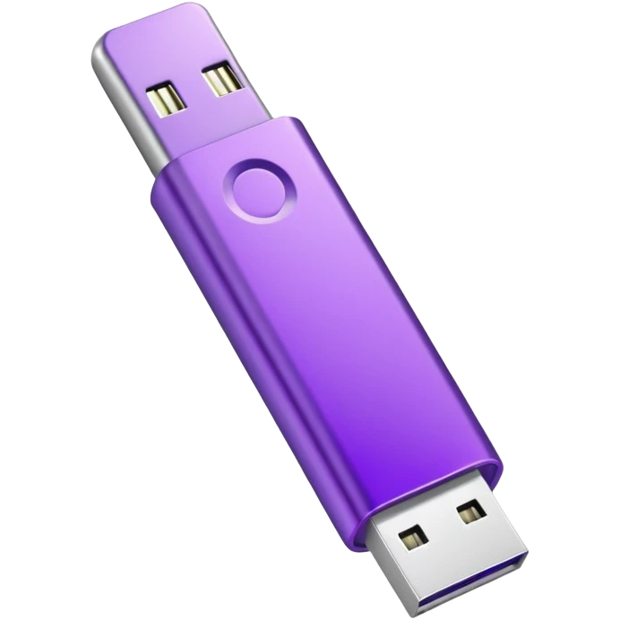purple usb pen drive emoji