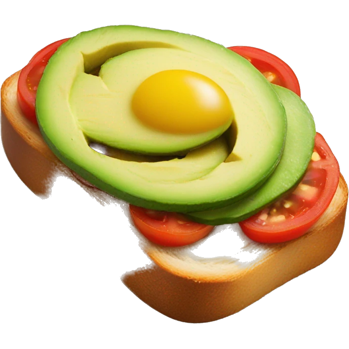 Avocado toast with tomatos and onions emoji