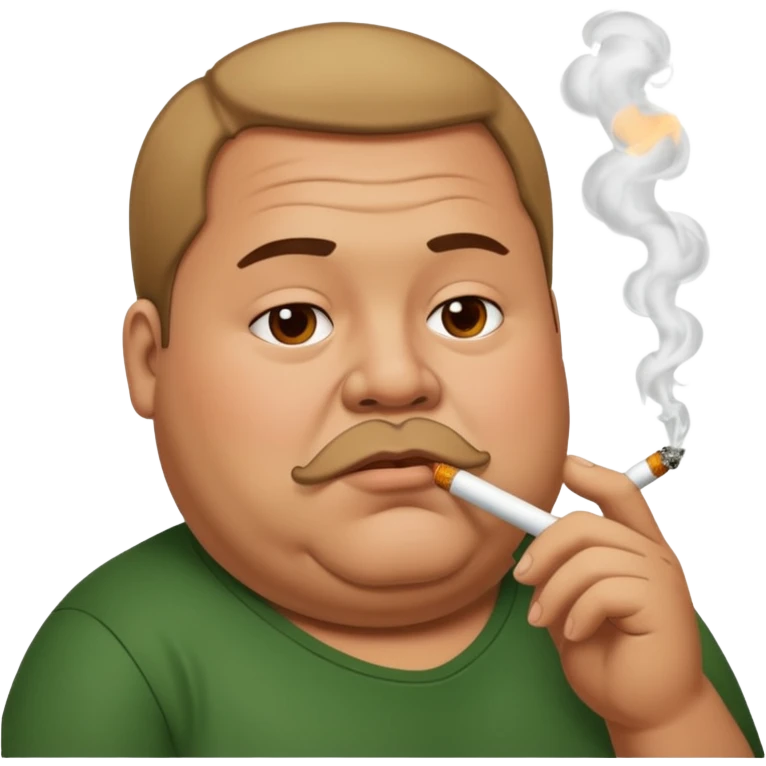 Fat guy and weed emoji