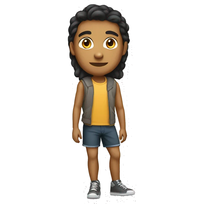 slight tan middle school lean full body emoji