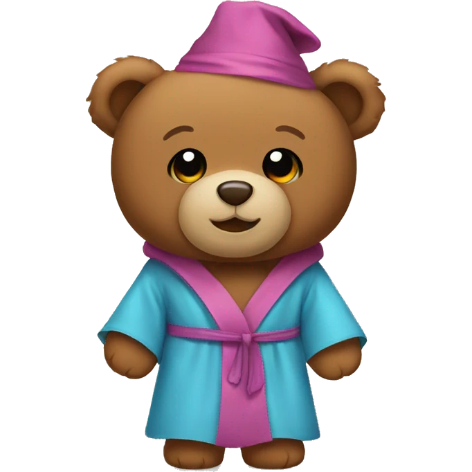 teddy bear with a robe emoji