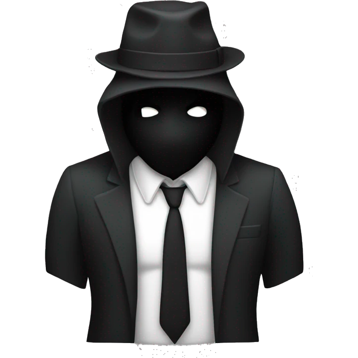a member of the mafia that covers his face emoji