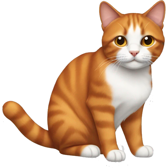 orange and brown split hair cat emoji