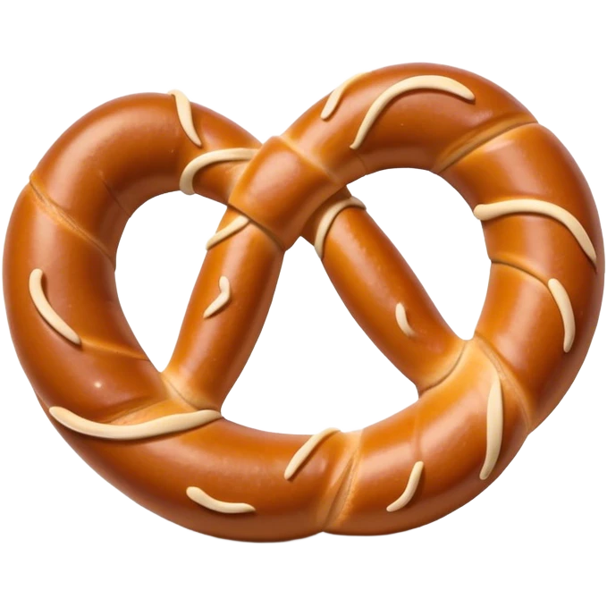 Pretzel Cinematic Realistic Pretzel Snack Emoji, depicted as a single, perfectly twisted pretzel with a glossy, salted crust, rendered with lifelike textures and warm, inviting lighting. emoji