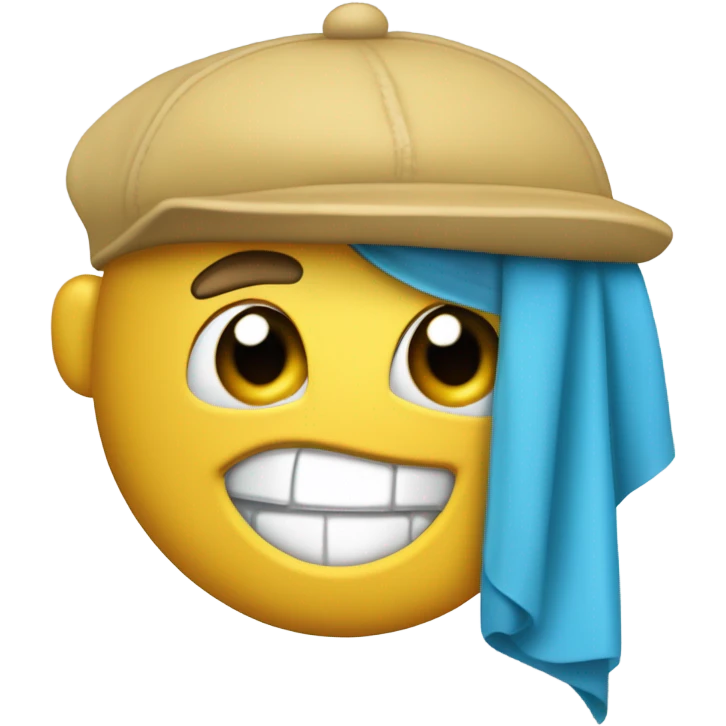 un smile con dedo arrriba y con gorro de sporting cristal de peru emoji