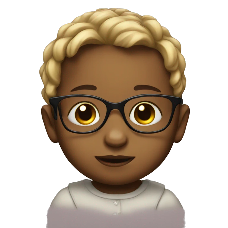 Baby with glasses emoji