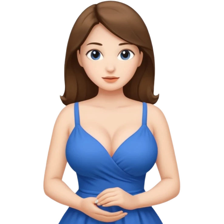 Naked woman with big boobs emoji