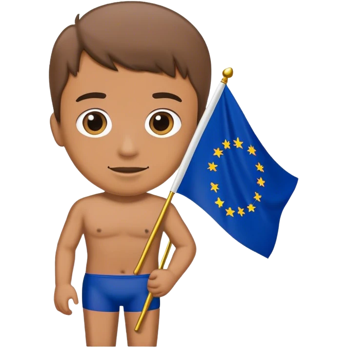 european union enthusiast with flag man emoji