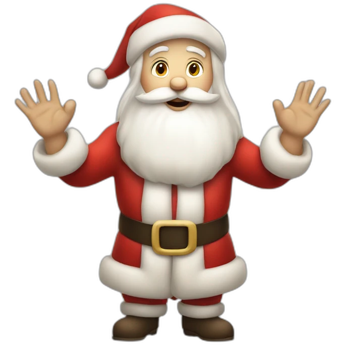 Full height Actively gesturing with hands pale skin Santa Claus emoji