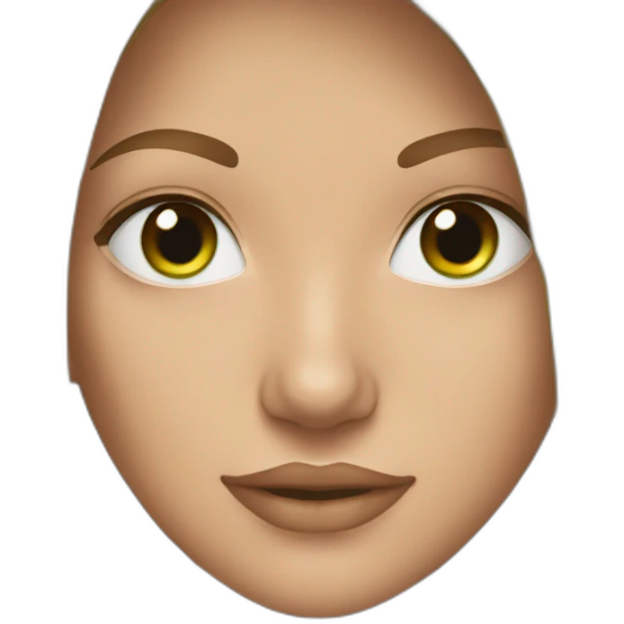 green eyes light brown straight hair emoji