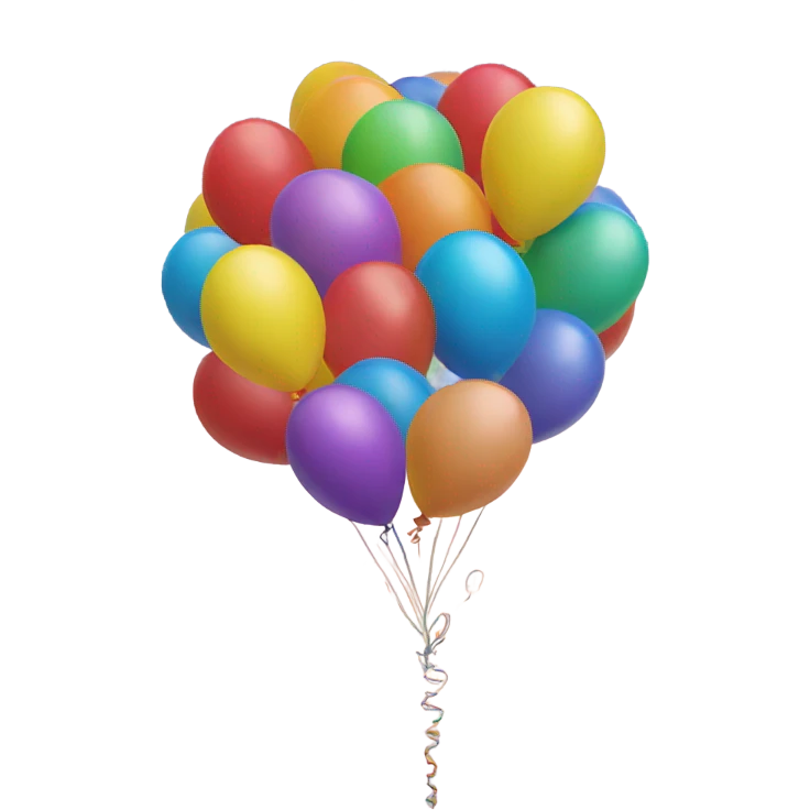 2025 balloons emoji
