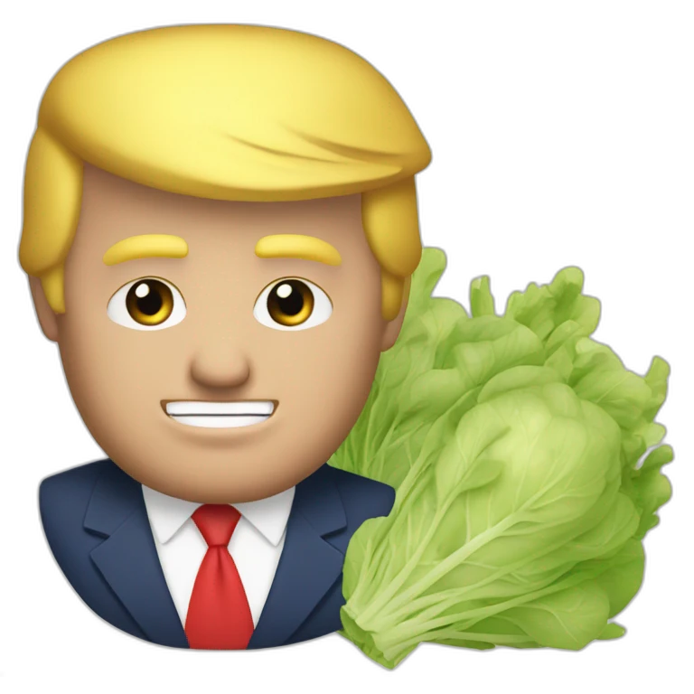 Donald Trump avec un lence roquette emoji