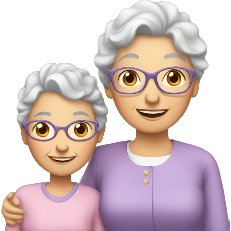 Granny with family emoji