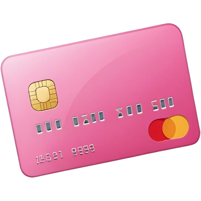 Tarjeta de crédito rosa  emoji