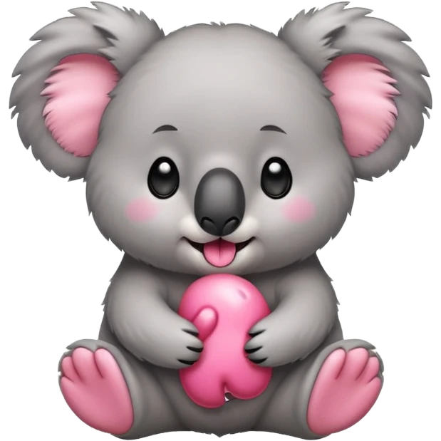 Cute koala with its tongue out  emoji