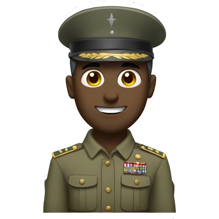 Soldier standing behind a general  emoji