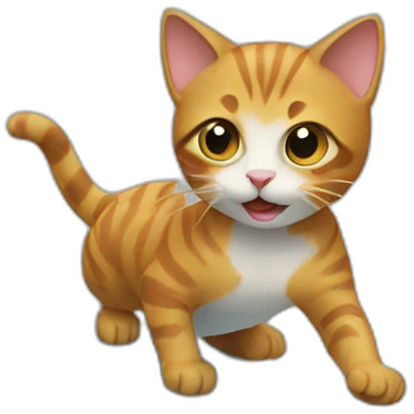 Cat surfing emoji