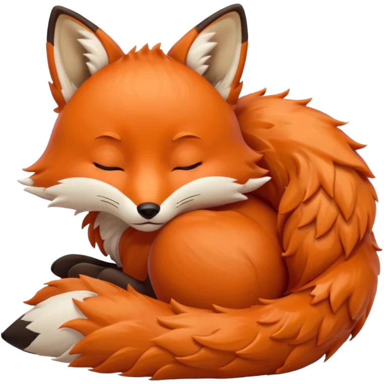 a sleeping fox  emoji emoji