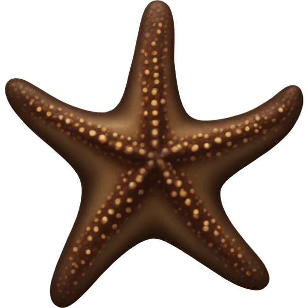 A large dark brown starfish emoji