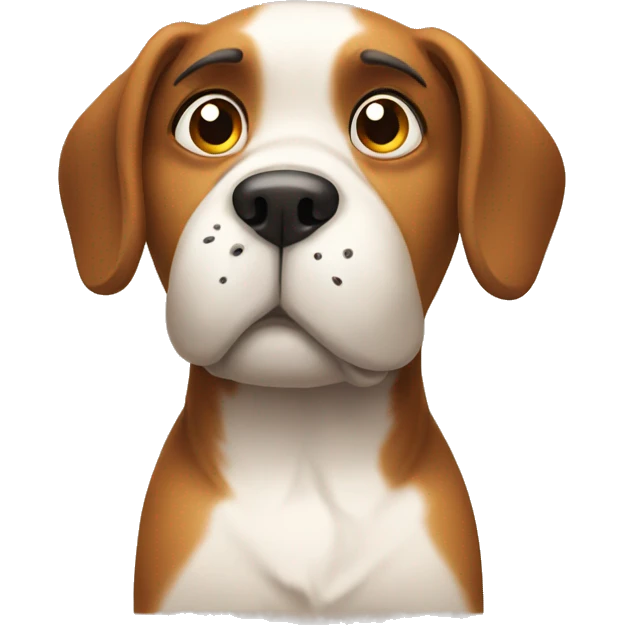 A bored dog emoji