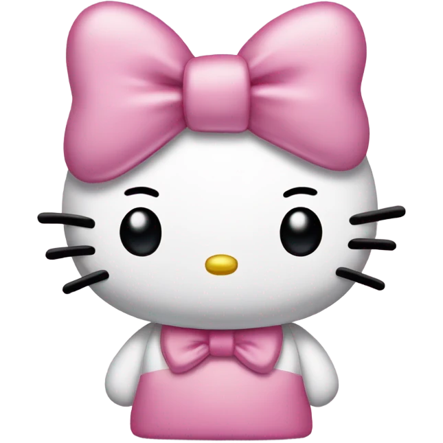 Hello kitty sad  emoji