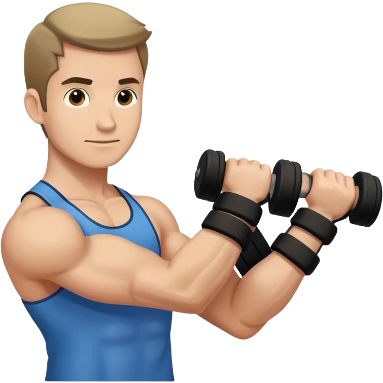 man weighted wrist curl emoji