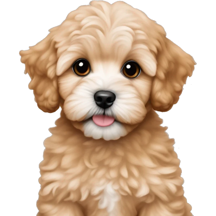 Cute chicken nugget Color maltipoo puppy emoji