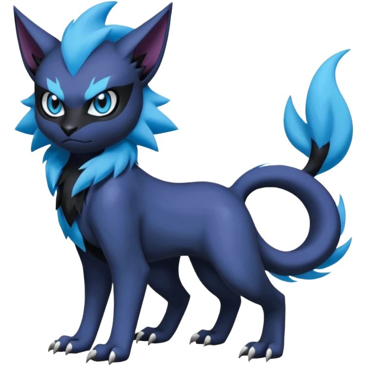 Luxray-Noibat-Absol-Dewott-fusion (full body) emoji