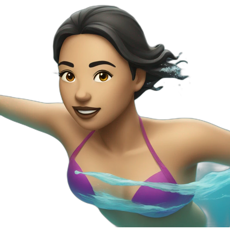 sexy girl swimming emoji