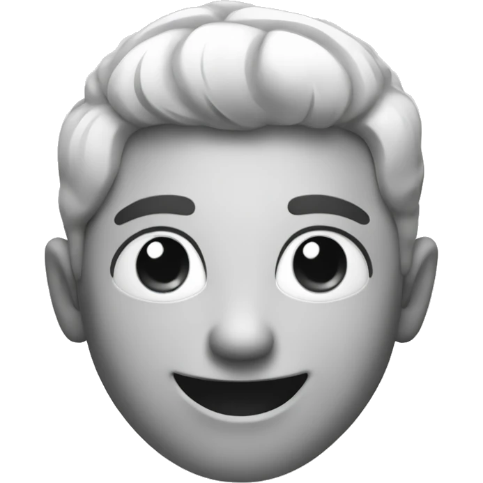 monochrome smile with style emoji