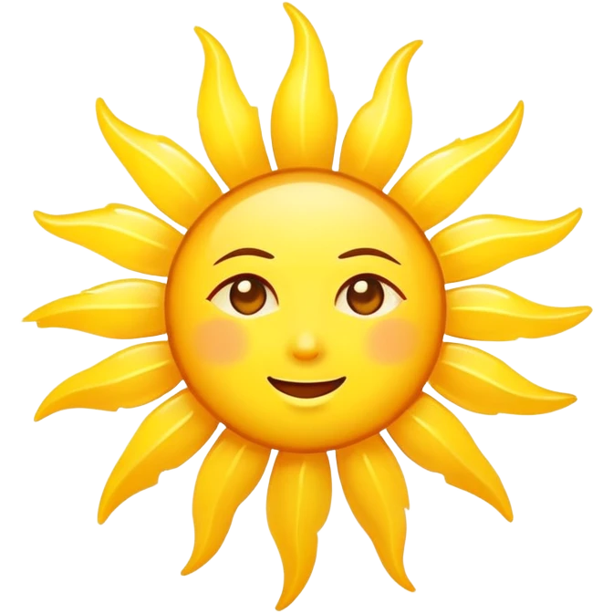 The shining sun without no face emoji