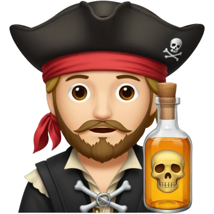 Erstelle mir einen Pirat in einer Flasche ein Lied singt emoji