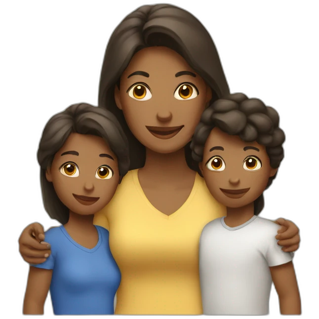 mom with two kids emoji