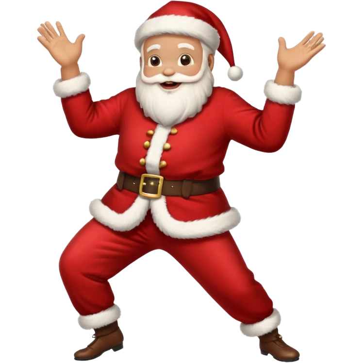 Santa Claus dancing butt emoji